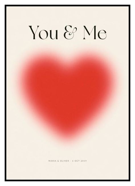 You & me and a big red heart personal poster.  Love print with the text "You and me" and a big red heart underneath. With editable text for you to personalize. Perfect for you to give as a lovely gift to someone you love.  Please note that it is not possible to return a personalized poster. Red Heart Poster, I Love You Poster, Heart Poster Design, Personal Poster, Art Apartment, Apartment Wall Decor, Love Collage, Fashion Poster Design, Heart Prints