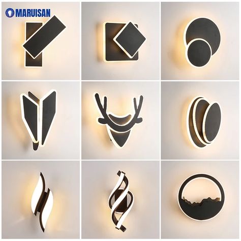 Modern Wall Lamps, Luminaire Original, Modern Minimalist Bedroom, Nordic Living Room, Bedroom Bedside Lamp, Modern Wall Lamp, Nordic Living, Wall Mounted Lamps, Wall Lamps Bedroom