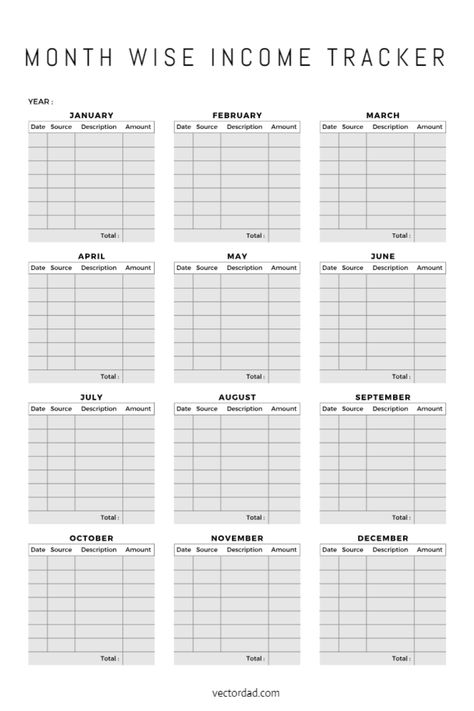 Free Income Tracker Printable, Income Tracker Printable Free, Calender Printables, Income Tracker, Monthly Income, Tracker Template, Tracker Printable, Budget Planner, Financial Planning