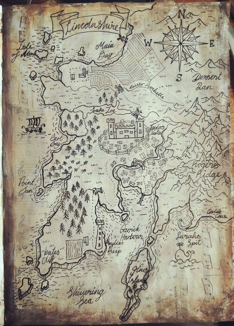 Map Art Illustration, Map Sketch, Fantasy Map Making, Illustration Fantasy, Map Making, Fantasy World Map, Map Projects, Writing Fantasy, Drawn Map