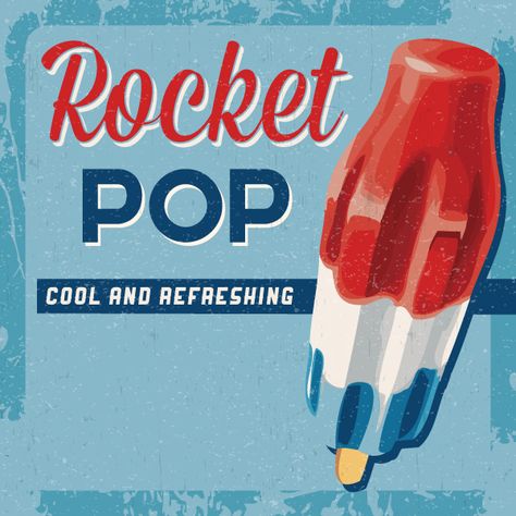 Vintage Party Ideas, Rocket Pop, Rocket Fuel, Adventure Party, Bomb Pop, Swag Lamp, Kids Memories, Themed Desserts, Cute Cartoon Images