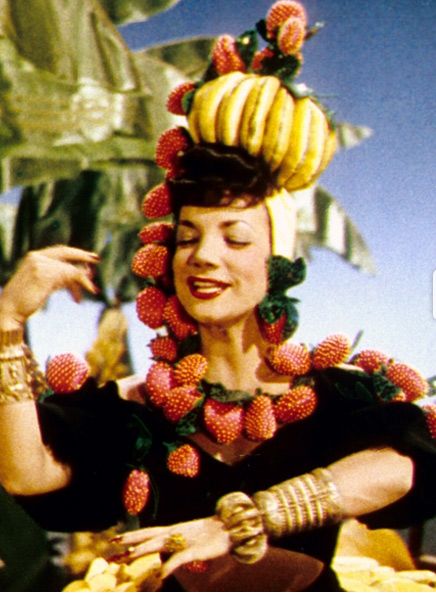 Carmen Miranda Fruit Hat, Hat History, Carmen Miranda Costume, Fruit Hat, Chiquita Banana, Brazilian Samba, Carmen Miranda, Pink Palace, Tutti Frutti