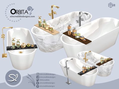 The Sims Resource - Orbita [Patreon] Sinks Sims 4 Cc, Sims 4 Hand Cc, Sims 4 Cc Furniture Bathroom Bath, Fountain Sims 4, Ts4 Cc Bathtub, Sims 4 Bathtub Poses, Sims 4 Modern Bathroom Cc, Sims 4 Cc Shower Head, Sims4 Vanity