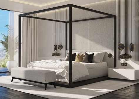 Villa Serenity - UDesign Round Bed Ideas, Round Bed Bedroom, Quiet Office, All White Bedroom, Bed Design Ideas, Round Bed, Round Beds, Twin Bedroom, Bed Bedroom