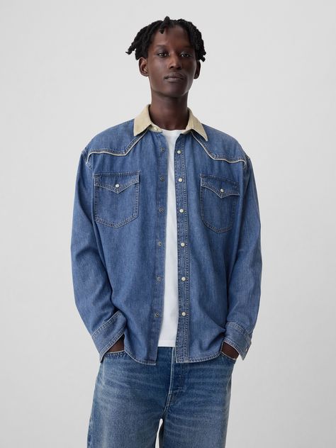 Denim shirt style