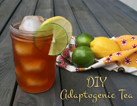 4 DIY Adaptogenic Herbal Tea Blends Herbal Recipes, Herbal Tea Blends, More Recipes, Diy Health, Healing Herbs, Smoothie Drinks, Alternative Health, Tea Blends, Natural Home Remedies