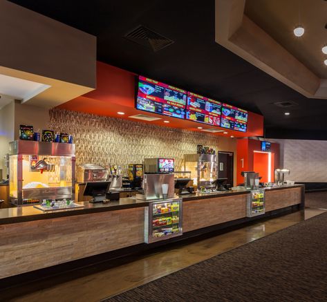 Tulsa Restaurants, Luxury Movie Theater, Cinema Idea, Food Counter, Movie Theater Rooms, Roller Skating Rink, Theatre Inspiration, Theater Architecture, Home Cinema Room