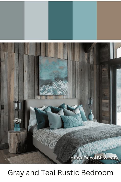 Tan And Teal Bedroom, Grey Teal Bedrooms, Turquoise Grey Bedroom, Gray And Turquoise Bedroom, Teal And Grey Bedroom, Teal Gray Bedroom, Rh Bedroom, Teal And Gray Bedroom, Male Bedroom