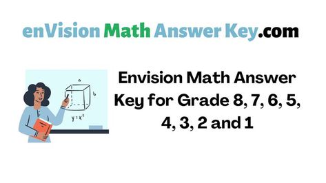 Envision Math Answer Key Envision Math, Math 8, Math Answers, Math 5, Eureka Math, Math 2, Math Methods, Grade 8, 5th Grade Math