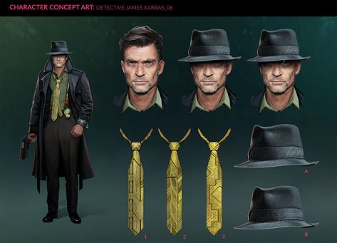 ArtStation - Nobody Wants To Die: Detective James Karra James Bond Concept Art, Detective Concept Art, Cyberpunk Detective, Noir Cyberpunk, Delta Green, Cyberpunk Rpg, Dieselpunk, James Bond, Art Direction