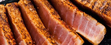 Seared Tuna Recipe with Delicious Marinade 2022 - Products Without Palm Oil Blackened Tuna Steak Recipes, Blackened Tuna Steak, Blackened Ahi Tuna, Seared Ahi Tuna Recipe, Pan Fried Fish Recipes, Seared Tuna Recipe, Ahi Tuna Steak Recipe, Blackened Tuna, Ahi Tuna Recipe