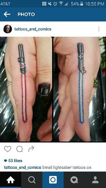 Lightsaber tatoos Lightsaber Tattoo, Star Wars Tattoo, Finger Tattoo, Ring Tattoos, Minimal Tattoo, Lightsaber, Art Ink, Finger Tattoos, Pen And Paper