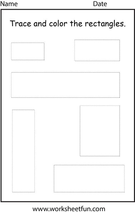 shapes rectangle Rectangle Activities For Preschool Art Projects, Toddler Lesson Plans Template, Preschool Shapes, Shape Tracing, Shape Worksheets For Preschool, Shape Activities, Tracing Worksheets Free, Shape Tracing Worksheets, Weather Chart