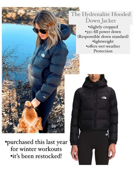 The Hydrenalite Hooded Down Jacket//wearing a medium. My favorite winter workout jacket. #LTKfit North Face Hydrenalite, Winter Jacket North Face, Winter Workout, Wet Weather, The North Face Jackets, Workout Jacket, North Face Women, North Face Jacket, Christmas Wishlist