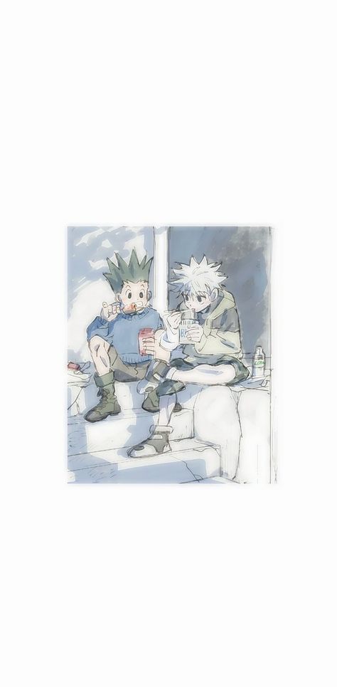 Killua And Gon Wallpapers Cute, Hunter X Hunter Phone Wallpaper, Killua X Gon Wallpaper, Killua Gon Wallpaper, Killua Lockscreen, Hunter X Hunter Lockscreen, Killua And Gon Wallpapers, Hxh Lockscreen, Gon And Killua Wallpapers