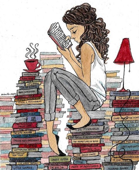 Book lover Tea And Books, Ayat Alkitab, Reading Art, Woman Reading, Reading A Book, World Of Books, Books Reading, Book Images, A Cup Of Coffee