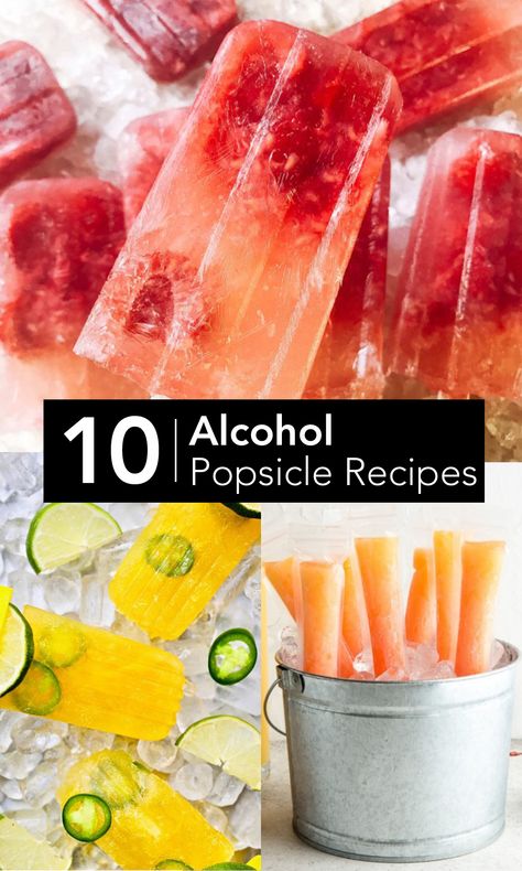 Alcohol Popsicles, Vodka Popsicles, Freeze Pop Recipes, Margarita Popsicles, Boozy Ice Pops, Popsicle Cocktail, Alcoholic Popsicles, Cherry Popsicles, Diy Alcohol