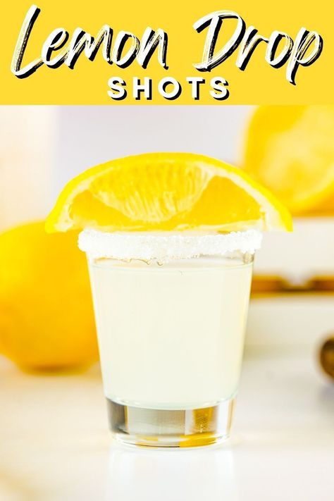 Lemondrop Shot Recipe, Lemon Drop Drink, Lemon Drop Shots, Stay At Home Chef, Shots Alcohol, Sour Mix, Summertime Drinks, Refreshing Drinks Recipes, Drop Shot