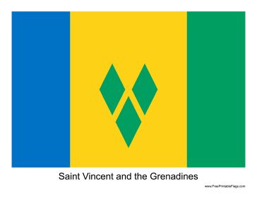 The flag of Saint Vincent and the Grenadines. Free to download and print Butterfly Lessons, Saint Vincent And The Grenadines, Saint Vincent, Saint Martin, Flag