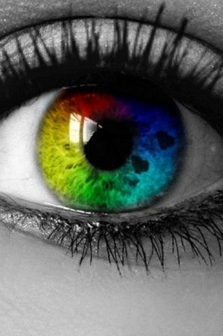 Eyeball Art, Color Splash Photography, Rainbow Eyes, The Colors Of The Rainbow, Eye Pictures, Crazy Eyes, Colors Of The Rainbow, Look Into My Eyes, Aesthetic Eyes