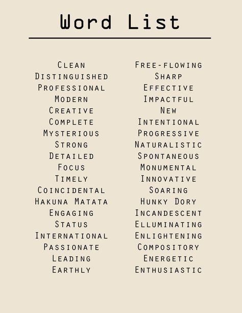 Word List Favorite Words List, Random Words List, Luxury Words List, Girly Words List, Fancy Descriptive Words, Feelings Word List, Academic Word List, Interior Design Keywords, Word Association List