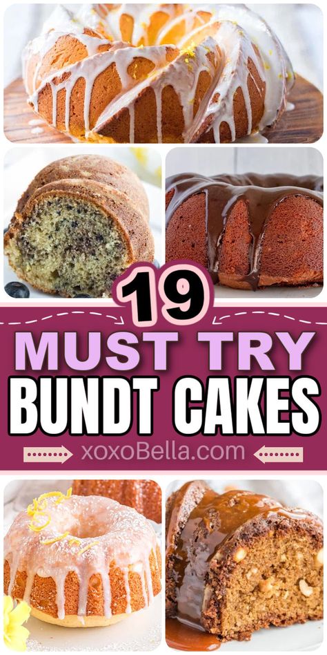 Best bundt cake recipes Bundt Cake Flavors, Easy Bundt Cakes, Mini Lemon Bundt Cakes, Brunch Sides, Orange Bundt Cake, Easy Bundt Cake, Ice Cream Drinks, Orange Chocolate Cake, Canned Frosting