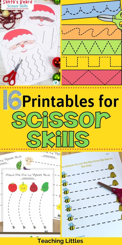 Kindergarten Scissor Practice, Preschool Scissors Practice, Scissor Skills Preschool, Creative Curriculum Preschool, Scissors Skills, Activities For Boys, Scissor Skills, Fine Motor Skills Activities, Homeschool Learning