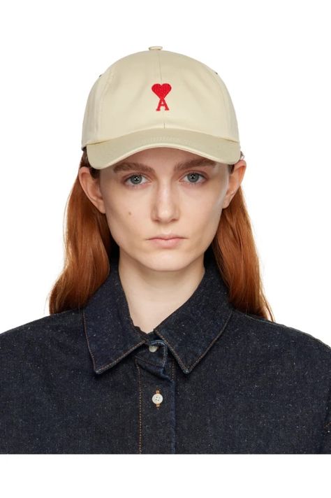 Discover great products at the best prices at Dealmoon. Ami Alexandre Mattiussi Beige Ami de Coeur Cap. Price:$121.00 at SSENSE Paris Clothing, Cropped Polo, Ami Alexandre Mattiussi, Alexandre Mattiussi, Crown Logo, Ami Paris, Hat Women, Fashion Sale, Curator Style