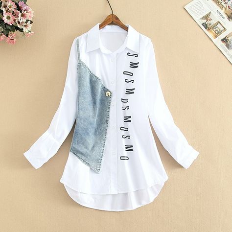 Ladies Shirt, Denim Blouse, Top Shirt Women, Blouse Shirt, Gothic Lolita, Plus Size Blouses, Lolita Fashion, Shirt Women, Shirt Top