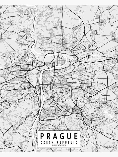 "Prague City Map of Czech Republic - Light" Poster for Sale by deMAP | Redbubble Prague Map, Maps Aesthetic, Light City, Blueprint Drawing, Prague City, Map Vector, Map Wall Art, City Maps, Map Poster