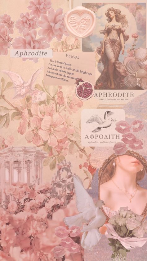 #aphrodite #pinkaesthetic #goddessoflove #venus Aphrodite Cabin, Aphrodite Aesthetic, Wallpaper Pink Cute, Aphrodite Goddess, Goddess Aesthetic, Bullet Journal Themes, Inspirational Quotes Pictures, Journal Themes, Goddess Of Love