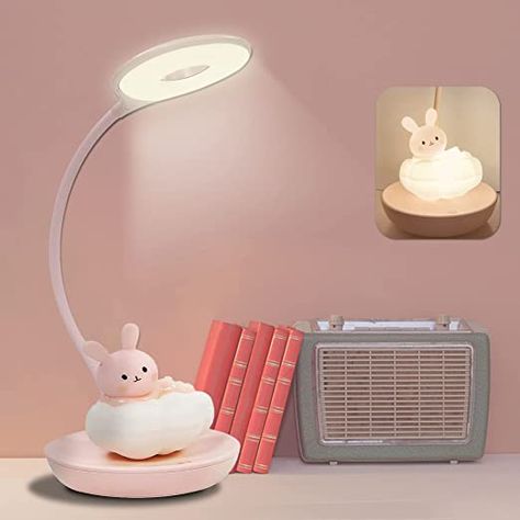 Hang Out Room Ideas, Mini House For Kids, Pink Desk Accessories, Kids Desk Lamp, Solo Apartment, Bunny Lamp, Girls Lamp, House For Kids, Cute Things To Buy