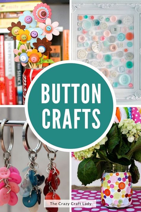 Button Craft Ideas, Diy Button Crafts, Vintage Buttons Crafts, Button Art Projects, Button Projects, Buttons Crafts Diy, Recycled Buttons, Globe Crafts, Button Creations