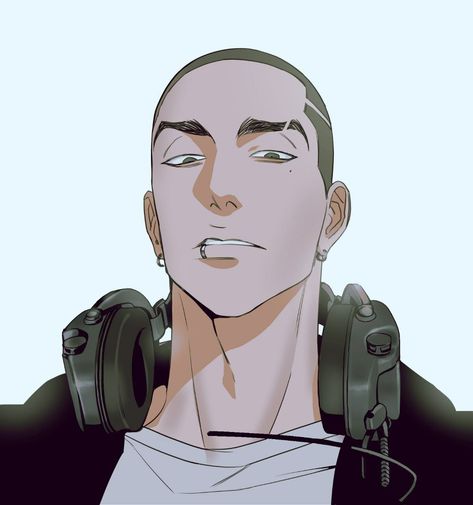 Anime Guy With Buzzcut, Buzzcut Art, Traveller Rpg, Anime Gangster, Different Art Styles, Fantasy Male, Guy Drawing, Drawing Practice, Anime Drawings Boy