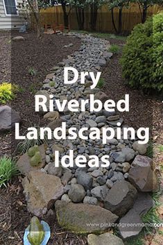 River Bed Landscaping Ideas, Dry River Bed Landscaping, River Bed Landscaping, Riverbed Landscaping, Bed Landscaping Ideas, Dry Riverbed Landscaping, Dry River Bed, Hill Landscaping, River Rock Garden