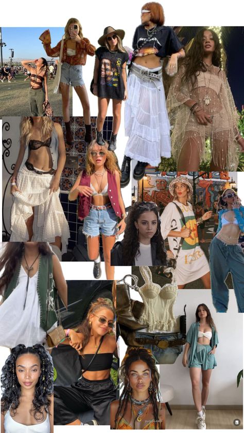 Chill Coachella Outfits, Chill Festival Outfits, Coachella Party, Coachella Outfits, Festival Inspo, Summer Festivals, Party Inspo, Coachella Outfit, Cute Comfy Outfits