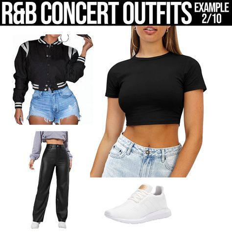 Need an outfit for an R&B concert? We gathered over 100 unique, cute and stylish R&B outfits, so you can easily put together yours and have an amazing look! Nike Dunk Concert Outfit, Outfit Ideas For R&b Concert, What To Wear To Rnb Concert, 90s R&b Concert Outfit Ideas, What To Wear To A R&b Concert, Flo Rida Concert Outfit, R&b Concert Outfit Ideas Black Women, Rnb Concert Outfit Ideas Summer, Rnb Concert Outfit Ideas Fall