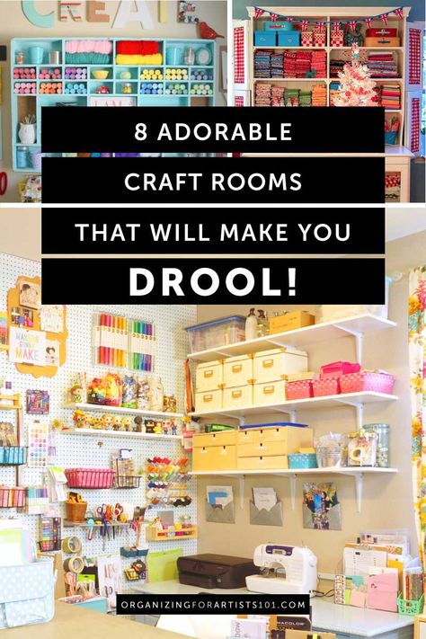 Craft Room Wall Organization Ideas, Craft Room Wall Decor Ideas, Craft Room Wall Shelves, Craft Room Wall Ideas, Craft Room Wall Storage, Craft Room Design Inspiration, Craft Room Aesthetic, Craft Room Set Up, Ultimate Craft Room