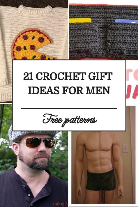 If you’re looking for a last-minute gift or just a fun crochet project these crochet gift ideas for men with free patterns are exactly what you need! Crochet Gift Ideas For Men, Men Scarf Crochet Pattern, Funny Crochet Gifts, Crochet Beer, Mens Crochet Beanie, Crochet Beard, Crochet Mens Scarf, Quick Crochet Gifts, Crochet Gift Ideas