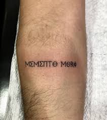 Men’s Tattoos With Meaning, 369 Tattoo, Where Is My Mind Tattoo, Mento Mori, Word Tattoos For Men, Tattoo Words Design, Memento Mori Tattoo Ideas, Memento Tattoo, Mori Tattoo