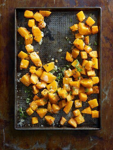 crispy-parmesan-roasted-butternut-squash-RU286292 Thanksgiving Squash Recipes, Thanksgiving Squash, Butternut Squash Recipes Healthy, Butternut Recipes, Healthy Butternut Squash, Baked Butternut Squash, More Veggies, Roasted Vegetable Recipes, Roasted Root Vegetables