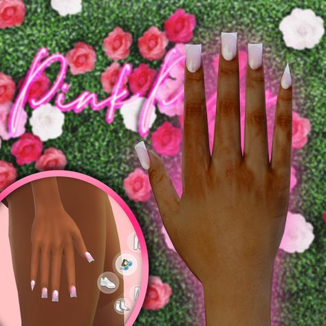 White Nails With Black, Sims 4 Nails, Nails With Black, Sims 4 Cas Mods, Sims 4 Cc Kids Clothing, Sims Packs, Play Sims 4, Free Sims 4, Sims 4 Children