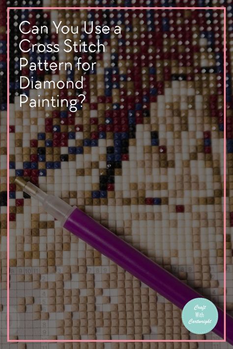 Can You Use a Cross Stitch Pattern for Diamond Painting? - Craft with Cartwright Diamond Art Patterns Free, Cross Stitch Letter Patterns, Unique Cross Stitch, Cross Stitch Letters, Diamond Paint, Dot Art Painting, Distressed Painting, Cross Stitch Patterns Free, A Cross