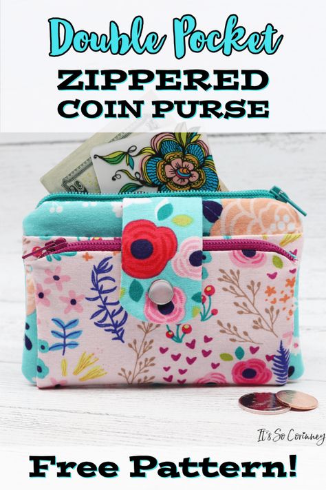 Free Coin Purse Patterns To Sew, Change Purse Pattern Sewing, Coin Purse Pattern Free, Diy Coin Purse Pattern, Coin Purse Sewing, Car Bags, Fabric Wallets, Wallet Pattern Free, Card Wallet Pattern