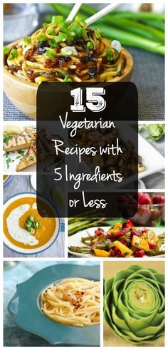 All of these vegetarian recipes call for just 5 ingredients (or less!) so you can skip the trip to the grocery store and make one of these recipes! Sandwiches Vegetarian, Dinners Vegetarian, Vegetarian Sandwiches, Sunday Meals, Vegetarian Party, Cooking Japanese, Breakfast Vegetarian, 5 Ingredients Or Less, Vegetarian Recipes Lunch