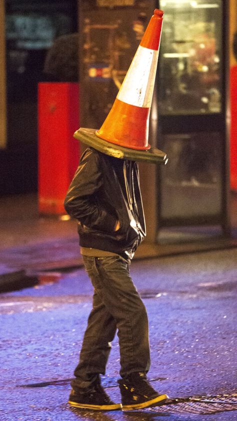 Object Heads, Funny Beach, Traffic Cone, Tv Head, Funny Poses, Drawing Block, Transformers Artwork, Ap Art, Grunge Photography