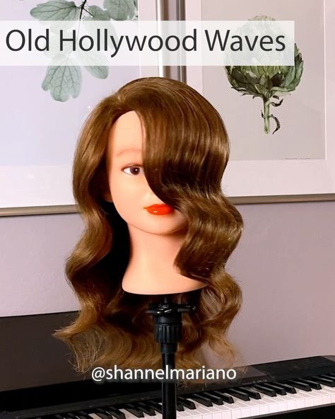 MODERN SALON on Instagram: “Old Hollywood Waves Tutorial using @dysonhair ’s  Corrale Straightener by @shannelmariano 🗣  1. Curl all the hair as uniform as possible.…” Hollywood Waves Tutorial, Vintage Waves Tutorial, Dyson Corrale, Old Hollywood Waves, Waves Tutorial, Vintage Waves, Hollywood Waves, Baby Hairs, Flexing