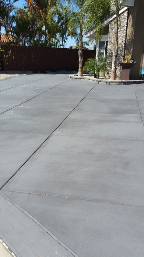 Colored Concrete Patio, Repair Concrete Driveway, Brushed Concrete, Driveway Installation, Colored Concrete, Concrete Retaining Walls, Paver Driveway, Patio Garden Design, Concrete Driveways