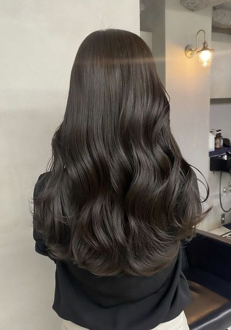 Dark Winter Hair Color, Cool Tone Brown Hair, Espresso Hair Color, Cool Brown Hair, Dark Chocolate Brown Hair, Ashy Hair, Winter Hair Color Ideas, Hair Color Asian, Black Brown Hair