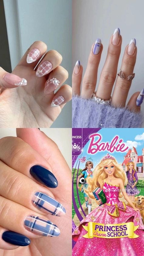 Barbie Nails, Princess Charm School, Nails Beautiful, Alternate Universe, School Nails, Nail Style, Charm School, Uñas Acrilicas, Barbie Princess